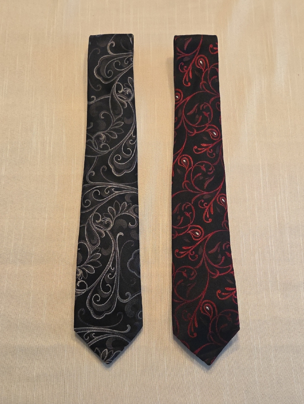 2 Pack Alfani Silk Paisley And Floral Scroll Neckties
